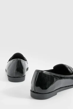 Ballet Flats|Flats*boohoo Round Toe Basic Loafers black