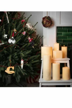 Candles & Diffusers|Candles*Nicola Spring Round Vanilla Pillar Candles - 215 Hours - - Pack of 3 Cream