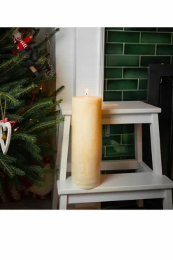 Candles & Diffusers|Candles*Nicola Spring Round Vanilla Pillar Candle - 215 Hours - Cream