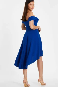 Midi Dresses*Quiz Bardot Dip Hem Midi Dress Royal