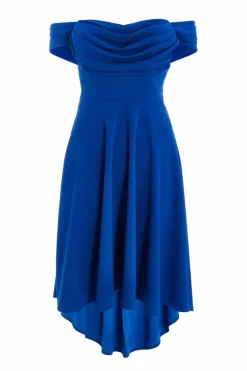 Midi Dresses*Quiz Bardot Dip Hem Midi Dress Royal
