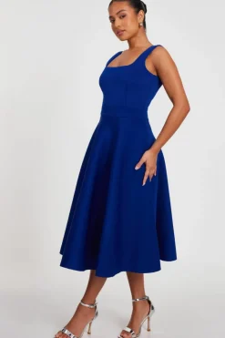 A Line Dresses|Midi Dresses*Quiz Petite A-Line Midi Dress Royal