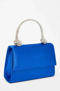 Handbags*Quiz Satin Top Handle Bag Royal