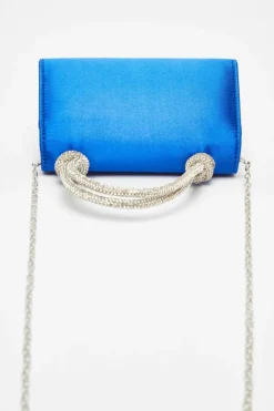 Handbags*Quiz Satin Top Handle Bag Royal