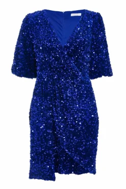 Wrap Dresses|Bodycon Dresses*Quiz Sequin Wrap Mini Dress Royal
