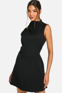 A Line Dresses*boohoo Ruched A Line Mini Dress black