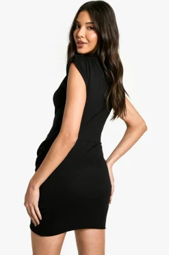 T-Shirt Dresses|Shirt Dresses*boohoo Ruched Side T-shirt Mini Dress black