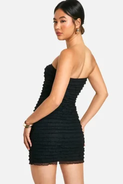 Bodycon Dresses*boohoo Ruffle Bandeau Mini Dress black