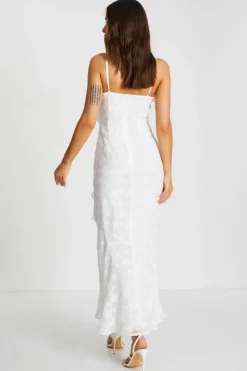 Wrap Dresses*Quiz Ruffle Wrap Midaxi Dress White