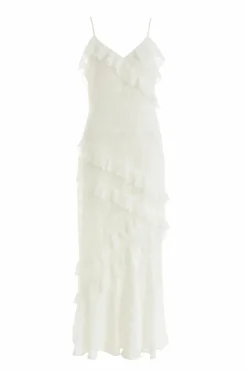 Wrap Dresses*Quiz Ruffle Wrap Midaxi Dress White