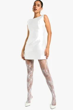 A Line Dresses|Skater Dresses*boohoo Satin A-Line Mini Dress white