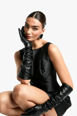 A Line Dresses|Skater Dresses*boohoo Satin A-Line Mini Dress black