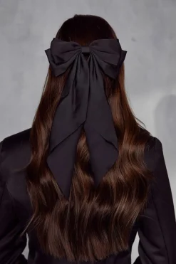 Hair Accessories*MissPap Satin Bow Hair Clip black