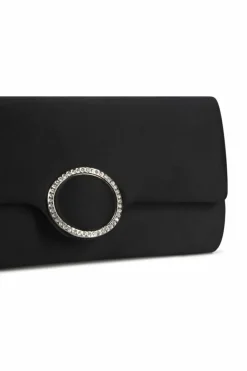 Handbags|Clutch Bags*My Accessories London Satin Clutch with Diamante Black