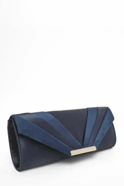 Handbags|Clutch Bags*Quiz Satin Fold Clutch Bag Navy
