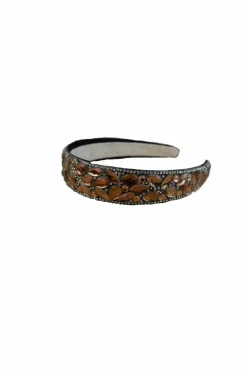 Hair Accessories*SVNX Satin Headband with Gold Gemstone Embelishment Multi