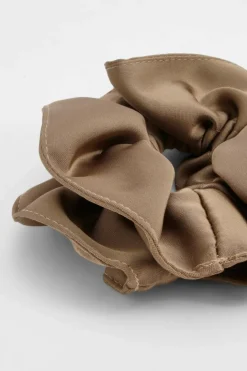 Hair Accessories*boohoo Satin Oversized Scrunchie mocha