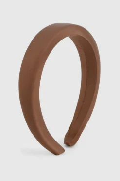 Hair Accessories*boohoo Satin Padded Headband chocolate