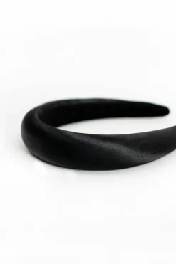 Hair Accessories*My Accessories London Satin Padded Headband Black