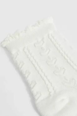 Tights & Socks|Tights & Socks*boohoo Scallop Edge Openwork Knitted Socks cream