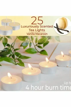 Candles & Diffusers|Candles*Deco Express Scented 25 Packs Tealights - Vanilla Macaroon Beige