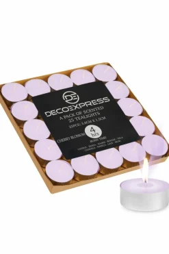 Candles & Diffusers|Candles*Deco Express Scented 25 Packs Tealights - Cherry Blossom Pink