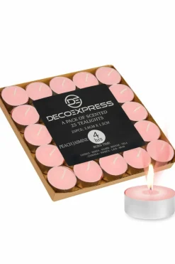 Candles & Diffusers|Candles*Deco Express Scented 25 Packs Tealights - Peach Jasmine Orange