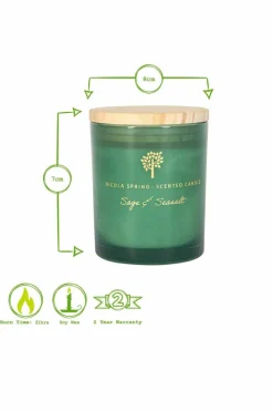 Candles & Diffusers|Candles*Nicola Spring Scented Candle & Reed Diffuser Set 130g Sage & Seasalt Green