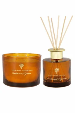 Candles & Diffusers|Candles*Nicola Spring Scented Candle & Reed Diffuser Set 350g Sandalwood & Jasmine Orange