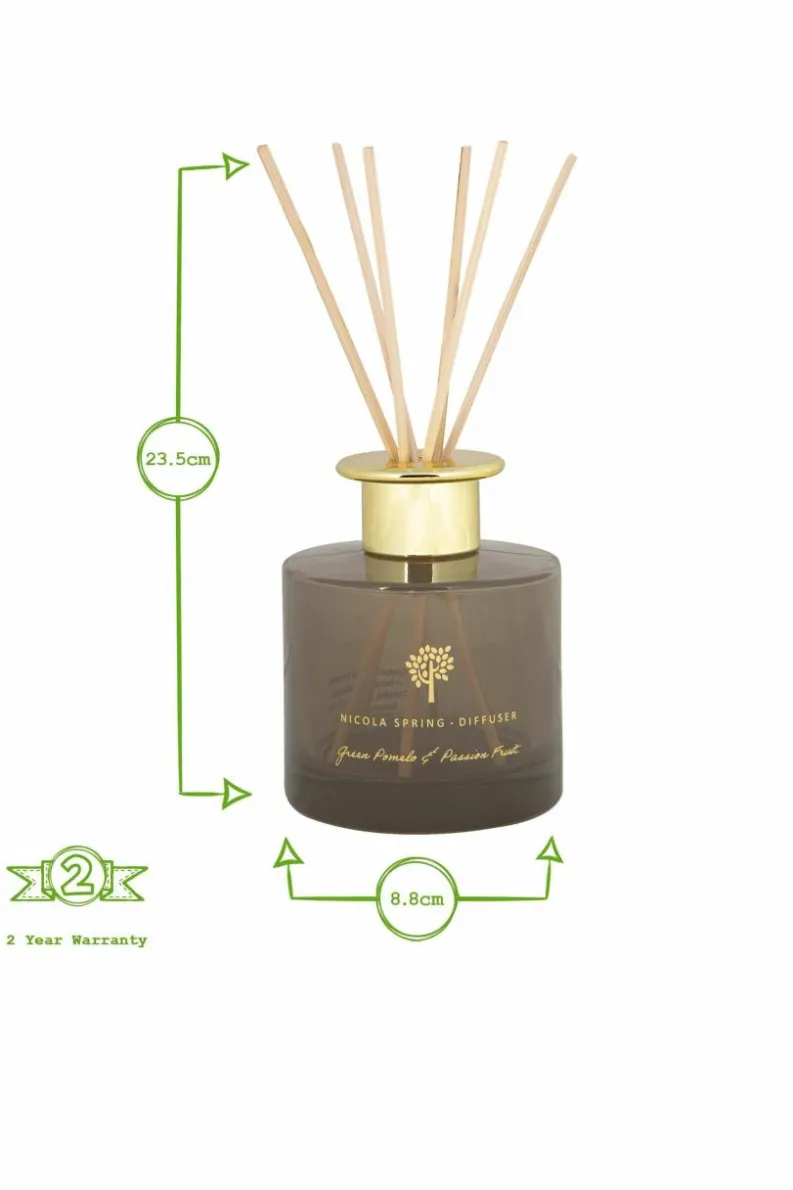 Candles & Diffusers|Candles*Nicola Spring Scented Candle & Reed Diffuser Set 130g Green Pomelo & Passion Fruit Grey