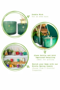 Candles & Diffusers|Candles*Nicola Spring Scented Candle & Reed Diffuser Set 350g Sage & Seasalt Green