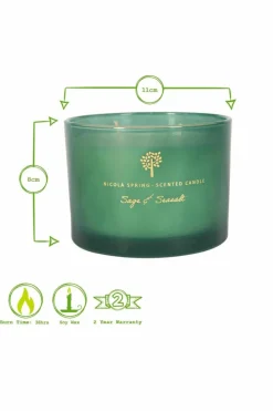 Candles & Diffusers|Candles*Nicola Spring Scented Candle & Reed Diffuser Set 350g Sage & Seasalt Green