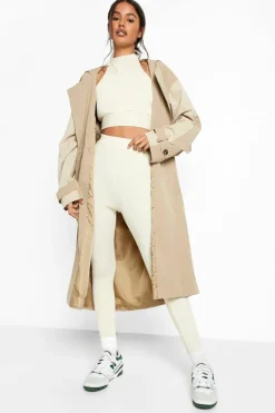 Knitted Co-Ords|Leggings*boohoo Scoop Halterneck And Leggings Knitted Set ecru