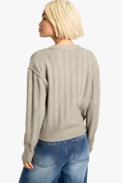 Cardigans*boohoo Seam Detail Soft Rib Knit Boyfriend Cardigan oatmeal