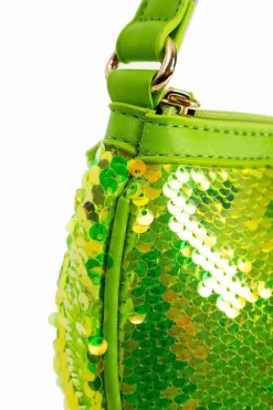 Shoulder Bags*My Accessories London Sequin Shoulder Bag Green