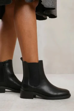 Ankle Boots*Where's That From Serna' Ankle Boot With Elastic Panel And Side Zip Black
