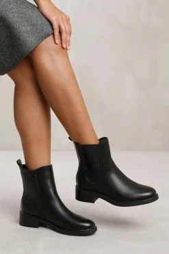 Ankle Boots*Where's That From Serna' Ankle Boot With Elastic Panel And Side Zip Black