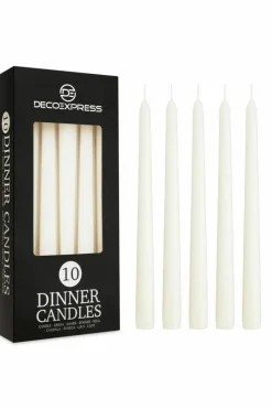 Candles & Diffusers|Candles*Deco Express Set Of 10 Taper Candles White