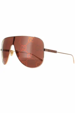 Sunglasses*Gucci Shield Red GG1436S Gold