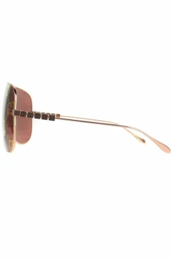 Sunglasses*Gucci Shield Red GG1436S Gold