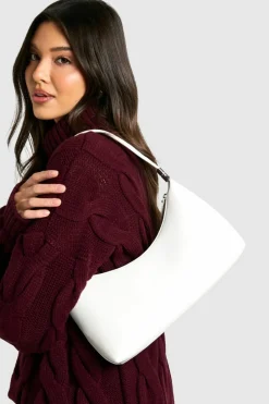 Shoulder Bags|Handbags*boohoo Shiny Pu Shoulder Bag With Crossbody Strap white