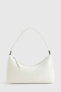 Shoulder Bags|Handbags*boohoo Shiny Pu Shoulder Bag With Crossbody Strap white