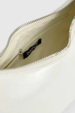 Shoulder Bags|Handbags*boohoo Shiny Pu Shoulder Bag With Crossbody Strap white