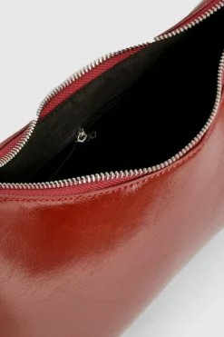 Shoulder Bags|Handbags*boohoo Shiny Pu Shoulder Bag With Crossbody Strap burgundy