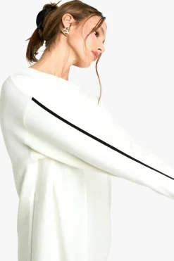 Jumper Dresses|Jumper Dresses*boohoo Side Stripe Knitted Dress cream