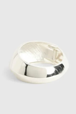 Bracelets*boohoo Abstract Hammered Chunky Bangle silver