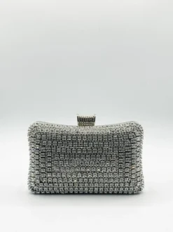 Handbags|Clutch Bags*SVNX Diamante Clutch Bag Silver