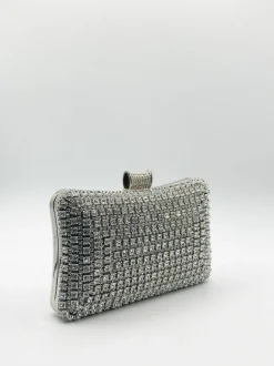Handbags|Clutch Bags*SVNX Diamante Clutch Bag Silver