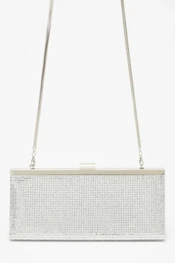 Handbags|Clutch Bags*Quiz Diamante Clutch Bag Silver