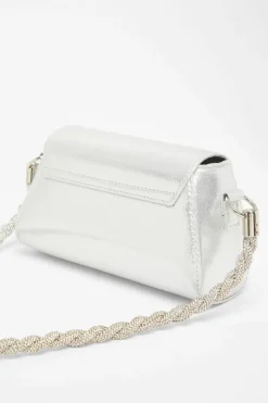 Shoulder Bags|Handbags*Quiz Diamante Strap Shoulder Bag Silver